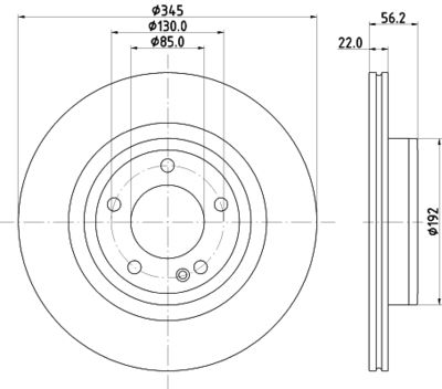 Тормозной диск HELLA 8DD 355 135-171