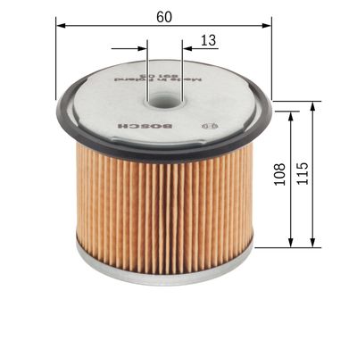 Degvielas filtrs BOSCH 1457431365