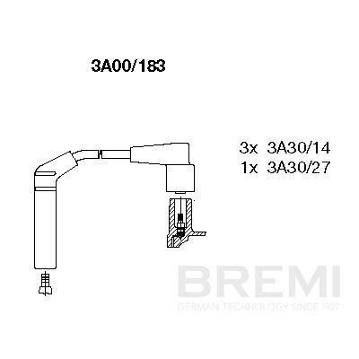 Комплект проводов зажигания BREMI 3A00/183