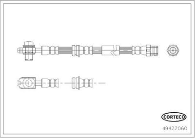 Bremžu šļūtene CORTECO 49422060