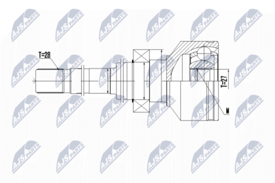 Šarnīru komplekts, Piedziņas vārpsta NTY NPW-VV-094