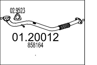 Izplūdes caurule MTS 01.20012