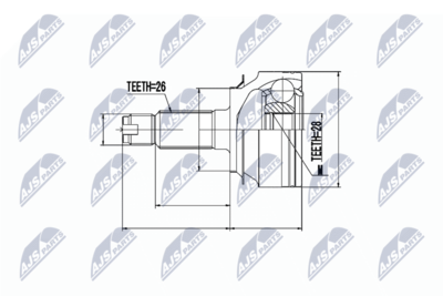 Шарнирный комплект, приводной вал NTY NPZ-HD-055
