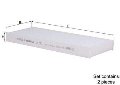 Фильтр, воздух во внутренном пространстве MAHLE LA 921/S