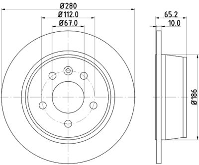 Bremžu diski HELLA PAGID 8DD 355 104-541