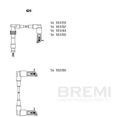 Augstsprieguma vadu komplekts BREMI 426