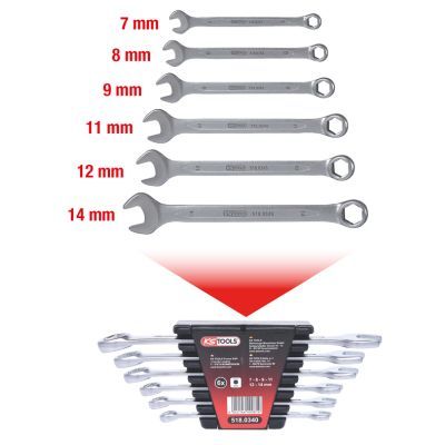 Bremžu sistēmas cauruļvads-Atslēgu kompl. KS TOOLS 518.0340