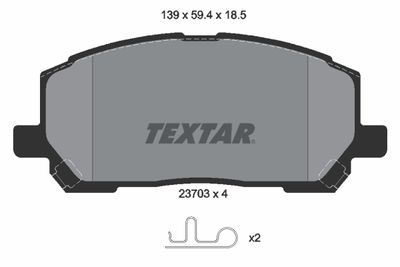 Bremžu uzliku kompl., Disku bremzes TEXTAR 2370301