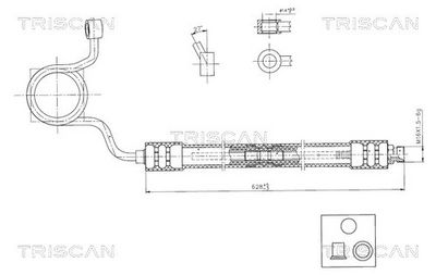 Гидравлический шланг, рулевое управление TRISCAN 8516 29084