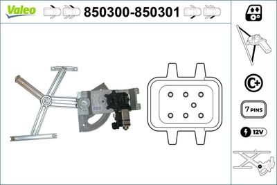 Стеклоподъемник VALEO 850300