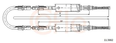 Тросик, cтояночный тормоз COFLE 92.11.5662