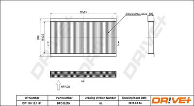 Фильтр, воздух во внутренном пространстве Dr!ve+ DP1110.12.1111