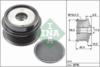 Ģeneratora brīvgaitas mehānisms Schaeffler INA 535 0280 10
