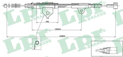 Тросик, cтояночный тормоз LPR C0504B