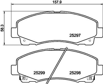 Bremžu uzliku kompl., Disku bremzes HELLA PAGID 8DB 355 019-601