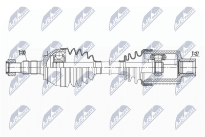 Piedziņas vārpsta NTY NPW-PL-115