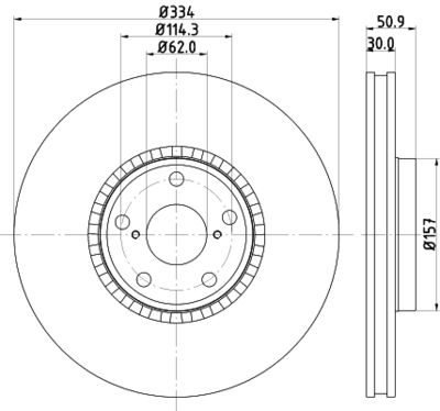 Bremžu diski HELLA PAGID 8DD 355 112-861