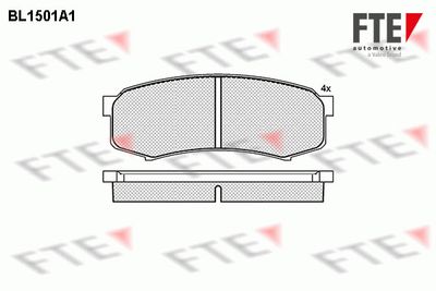 Bremžu uzliku kompl., Disku bremzes FTE 9010225