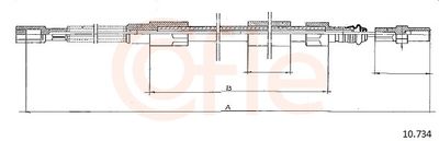 Тросик, cтояночный тормоз COFLE 92.10.734