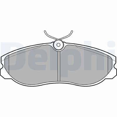Комплект тормозных колодок, дисковый тормоз DELPHI LP847