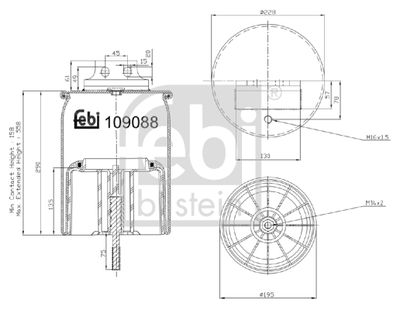 Pneimoatsperes spilvens, Pneimopiekare FEBI BILSTEIN 109088
