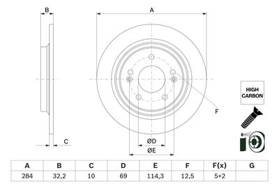 Тормозной диск BOSCH 0 986 479 G77