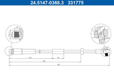 Тормозной шланг ATE 24.5147-0368.3