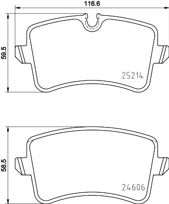 HELLA PAGID 8DB355016001 Bremžu uzliku kompl