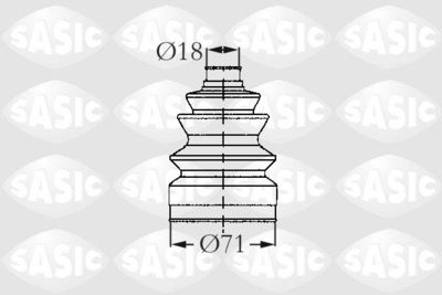 Комплект пыльника, приводной вал SASIC 2003418