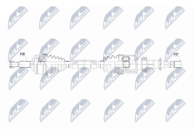 Piedziņas vārpsta NTY NPW-RE-215