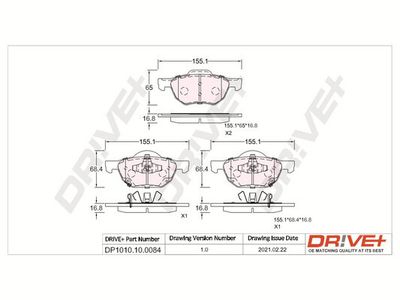 Bremžu uzliku kompl., Disku bremzes Dr!ve+ DP1010.10.0084