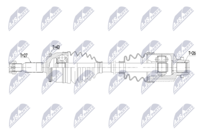 Приводной вал NTY NPW-MS-127