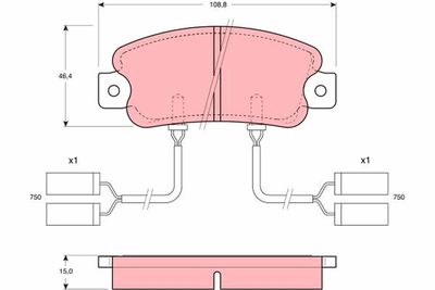 Комплект тормозных колодок, дисковый тормоз TRW GDB901
