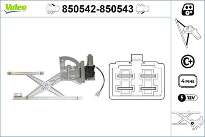 Стеклоподъемник VALEO 850542