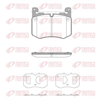Комплект тормозных колодок, дисковый тормоз REMSA 1896.00