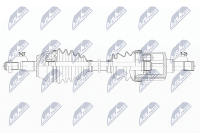Приводной вал NTY NPW-FR-151