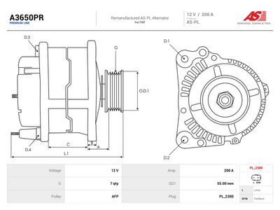 Ģenerators AS-PL A3650PR