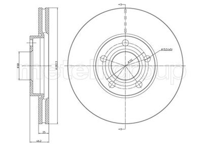 Тормозной диск METELLI 23-0378C