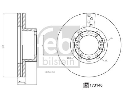 Bremžu diski FEBI BILSTEIN 173146