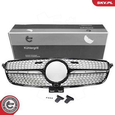 grill Mercedes Diament,czarny połysk,MERCEDES M-klasa (W166, 2016-2019),A16 ESEN SKV 66SKV578