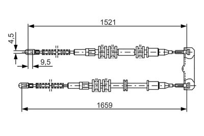 Тросик, cтояночный тормоз BOSCH 1 987 477 769