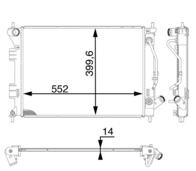 Радиатор, охлаждение двигателя MAHLE CR 1976 000P