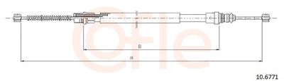 Тросик, cтояночный тормоз COFLE 10.6771