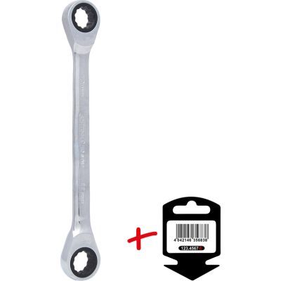 Divpusēja gredzenveida atslēga ar sprūdmehānismu KS TOOLS 503.4503-E