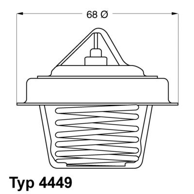 Termostats, Dzesēšanas šķidrums BorgWarner (Wahler) 4449.84D