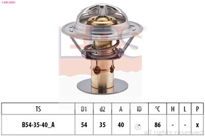 Termostats, Dzesēšanas šķidrums EPS 1.880.498S