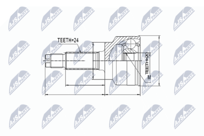 Šarnīru komplekts, Piedziņas vārpsta NTY NPZ-KA-336