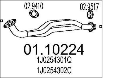 Izplūdes caurule MTS 01.10224