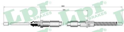 Тросик, cтояночный тормоз LPR C0836B