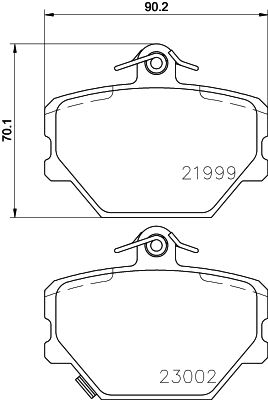 Bremžu uzliku kompl., Disku bremzes HELLA PAGID 8DB 355 008-721